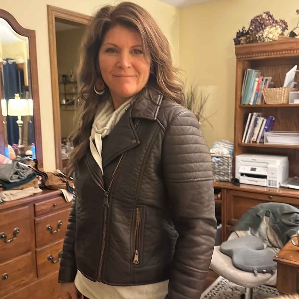 Marc New York faux leather moto jacket XL